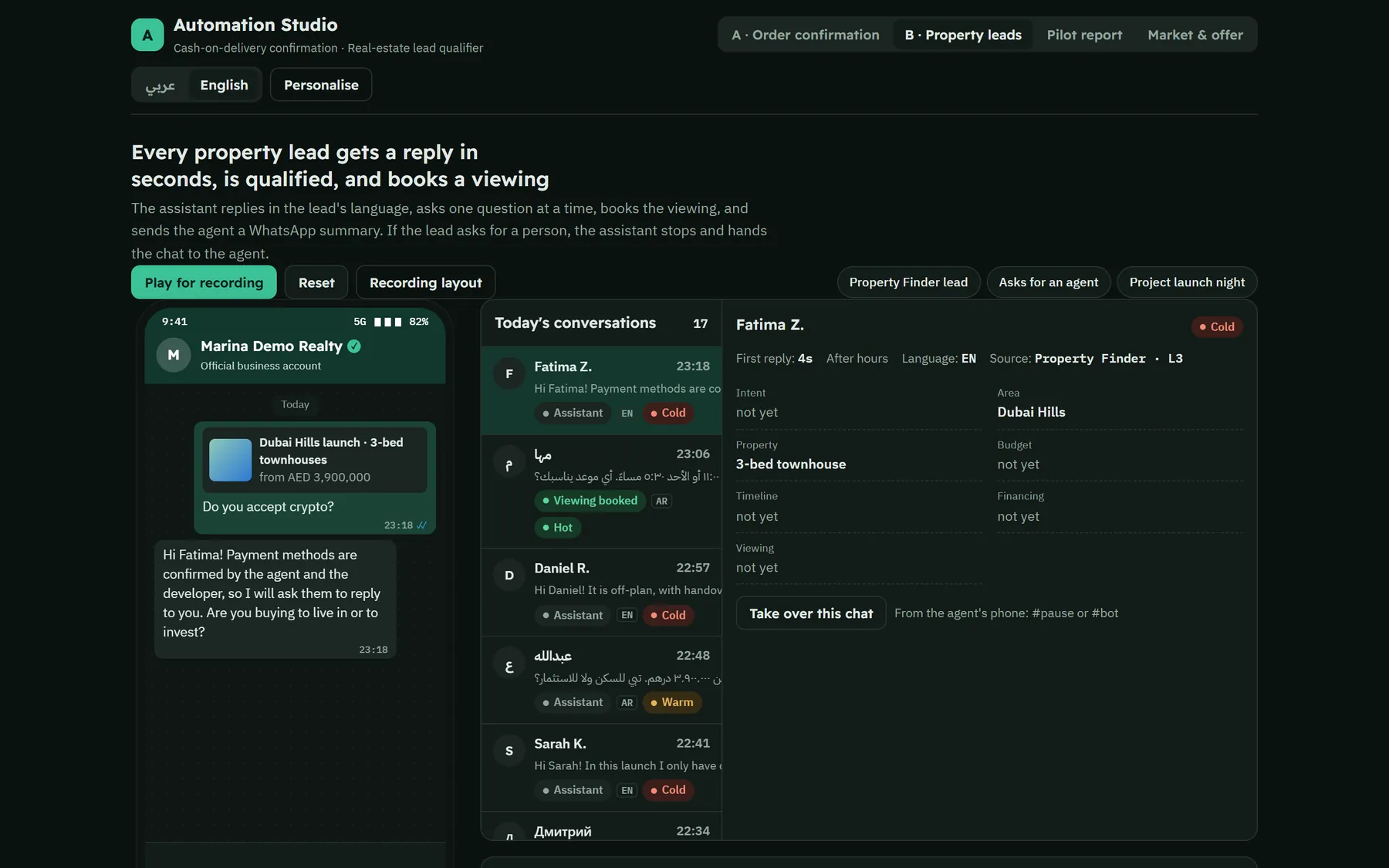 Real-estate lead qualifier demo